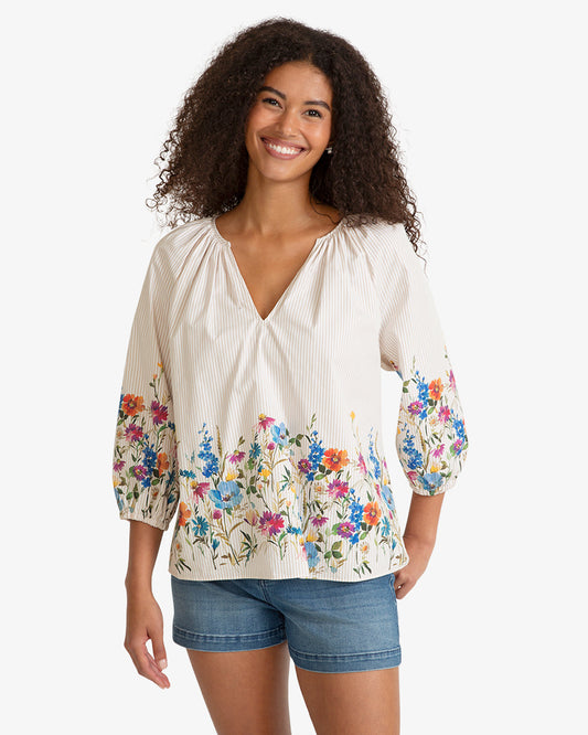 Short Sleeve Top in Summer Blooms | Draper James Great Value