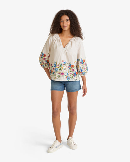 Short Sleeve Top in Summer Blooms | Draper James Great Value
