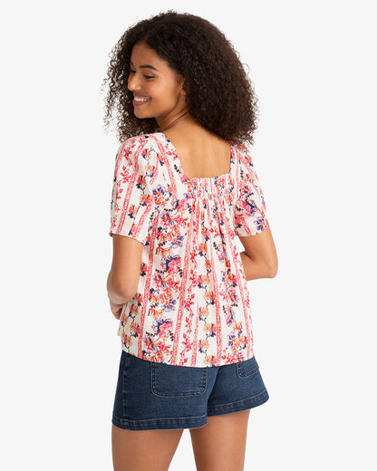Square Neck Floral Top | Draper James Deals