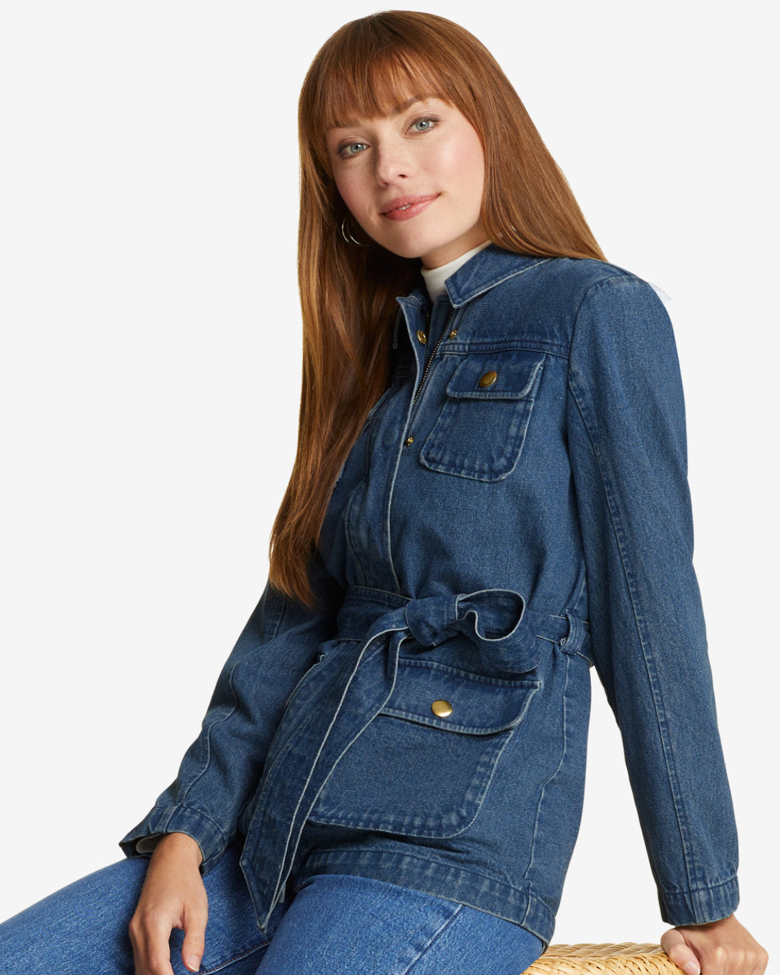 Field Jacket in Dark Wash Denim | Draper James Featured