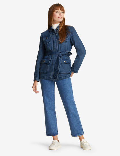 Field Jacket in Dark Wash Denim | Draper James Featured