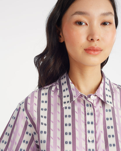 Short Sleeve Cropped Button Down | Tops by Draper James | Draper James Signature