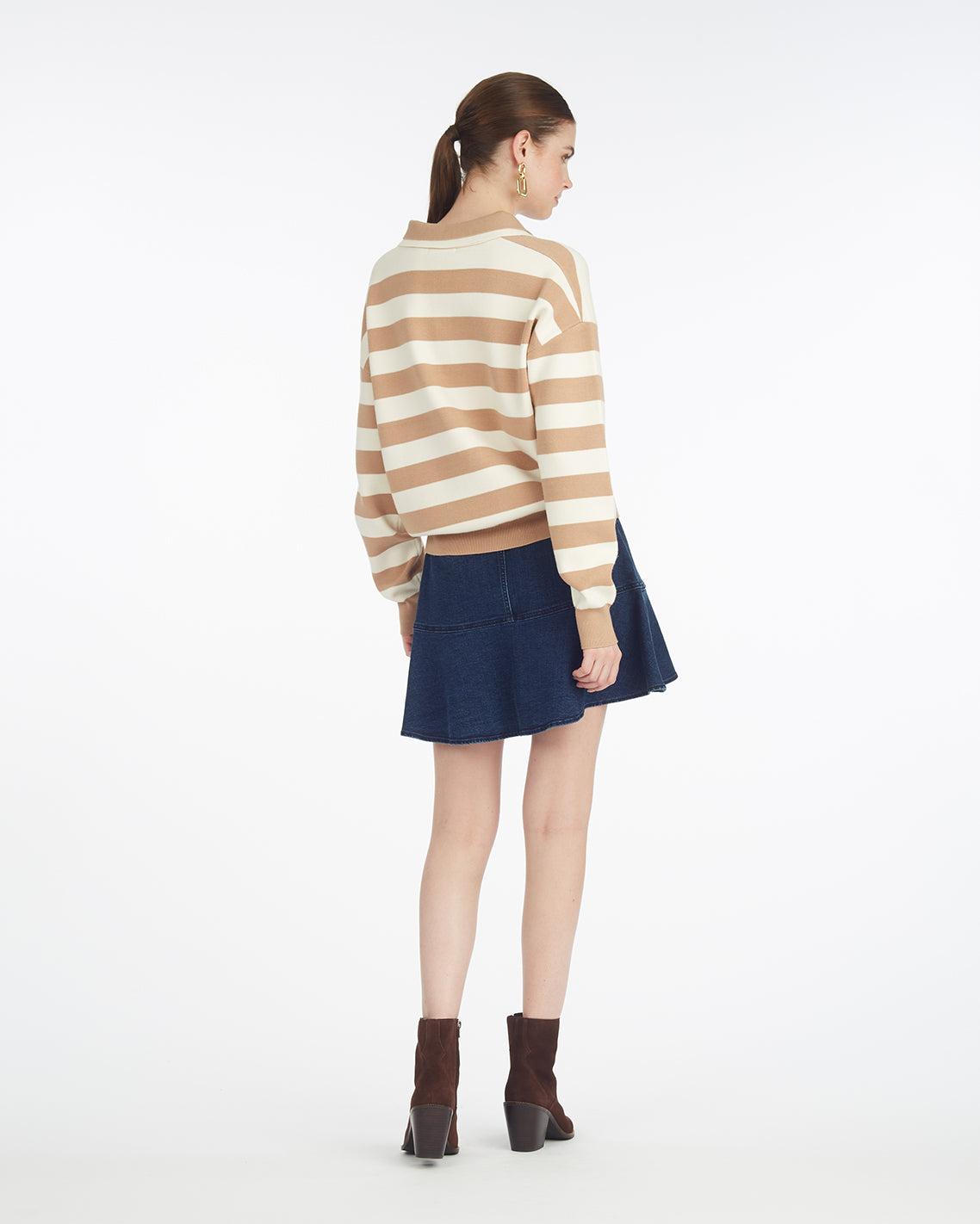 Double Johnny Collar Rugby Stripe Pullover – Alternate | Draper James Hot Sale