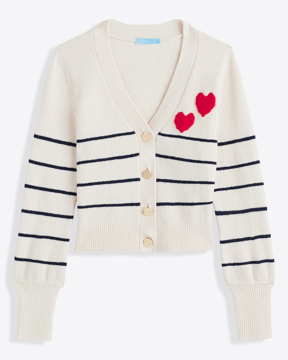 Stripe Heart Cardigan | Draper James Classic