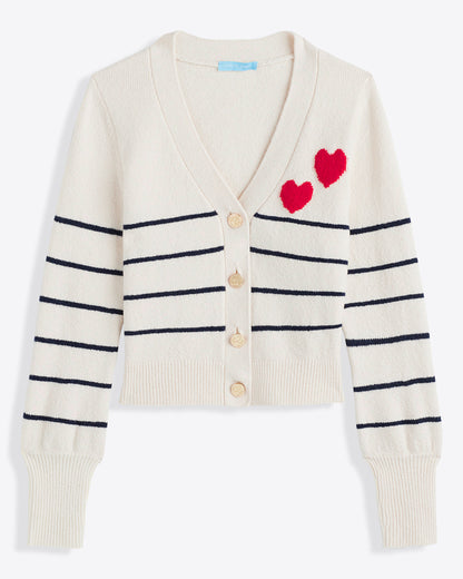 Stripe Heart Cardigan | Draper James Classic