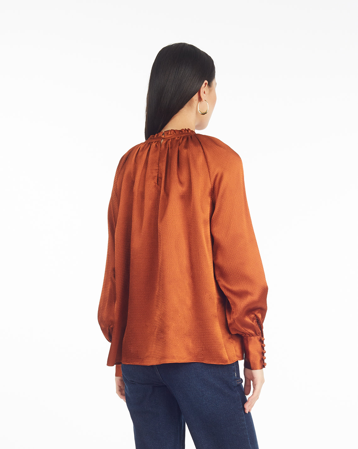 Long-Sleeve Top in Gingerbread | Draper James Everyday