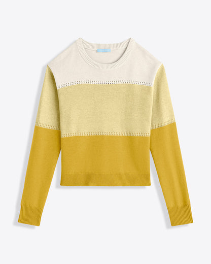 Colorblock Crewneck Sweater – Alternate Colorway | Draper James Top Pick
