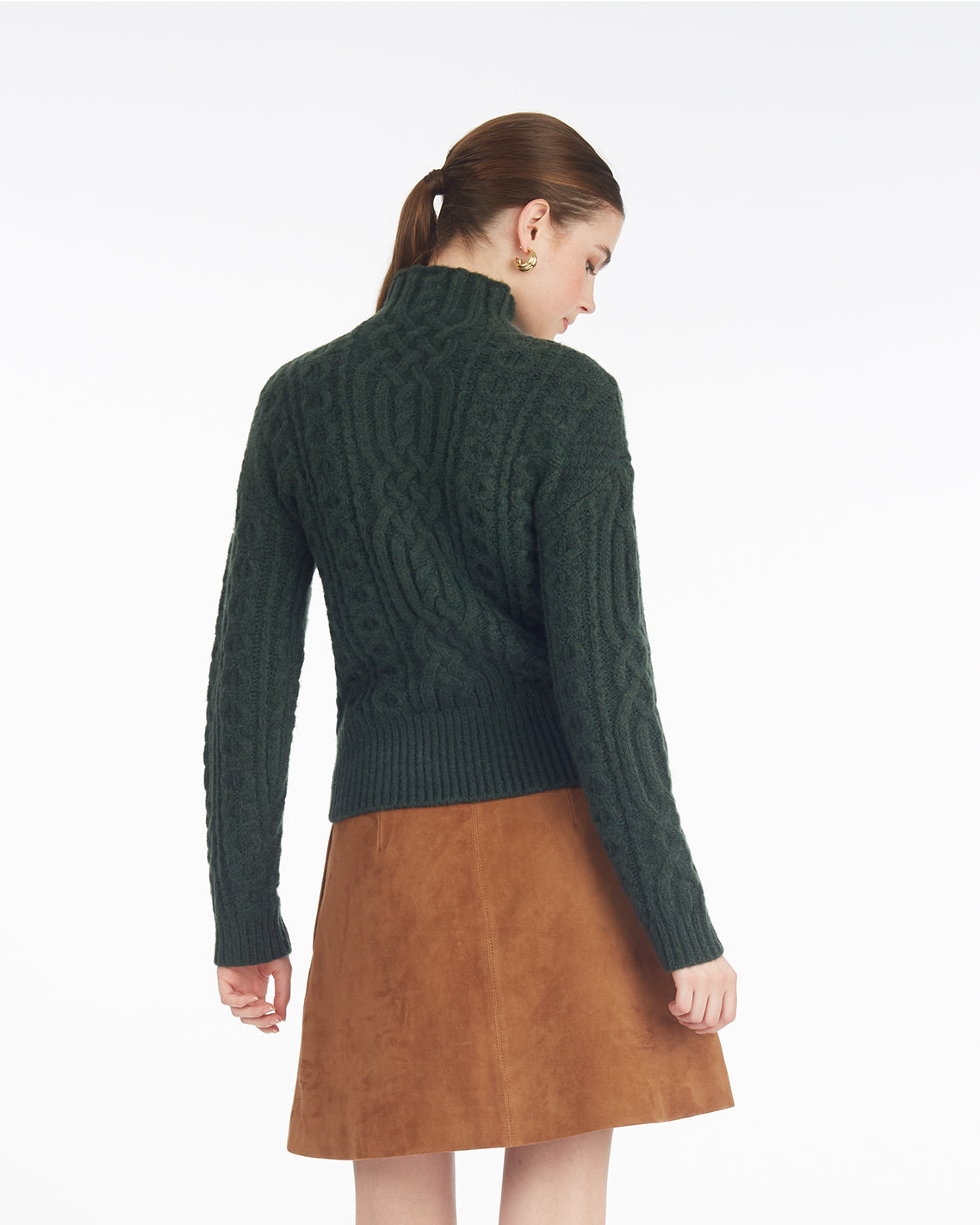 Oversized Cable Funnel Neck Sweater – Classic | Draper James Best Seller