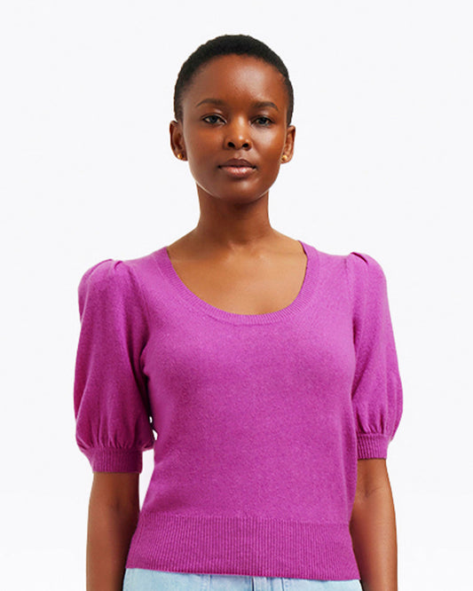 Short Sleeve Cashmere Sweater in Ivory | Draper James Great Value