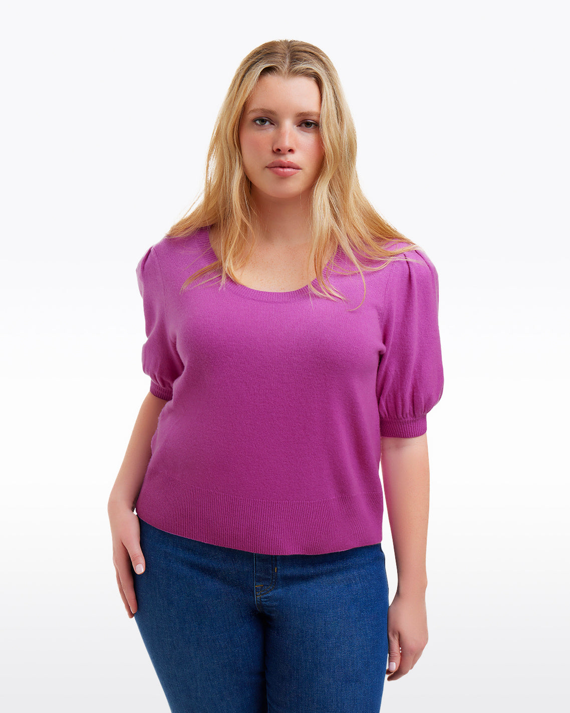 Short Sleeve Cashmere Sweater in Ivory | Draper James Great Value