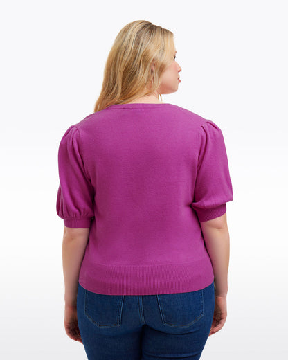 Short Sleeve Cashmere Sweater in Ivory | Draper James Great Value