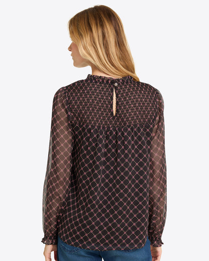 Jacqueline Long Sleeve Top in Crinkle Chiffon | Draper James Hot Sale