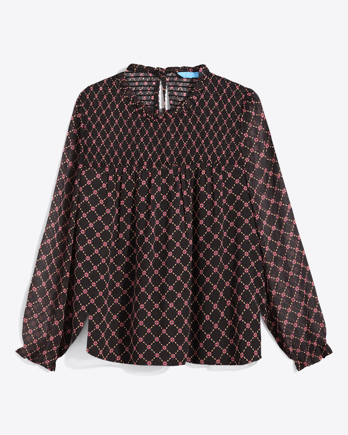 Jacqueline Long Sleeve Top in Crinkle Chiffon | Draper James Hot Sale