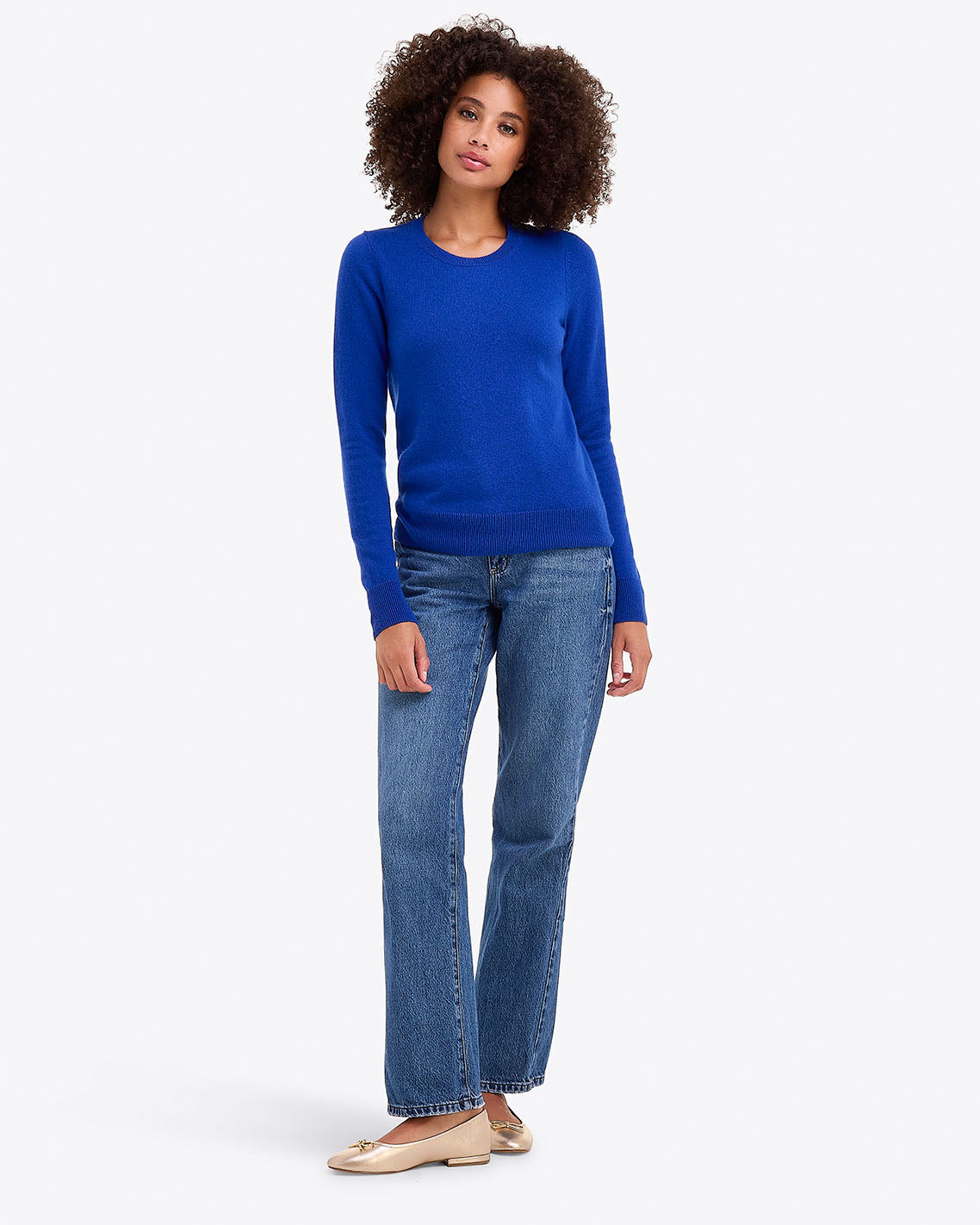 Button Shoulder Cashmere Sweater in Ivory | Draper James Value