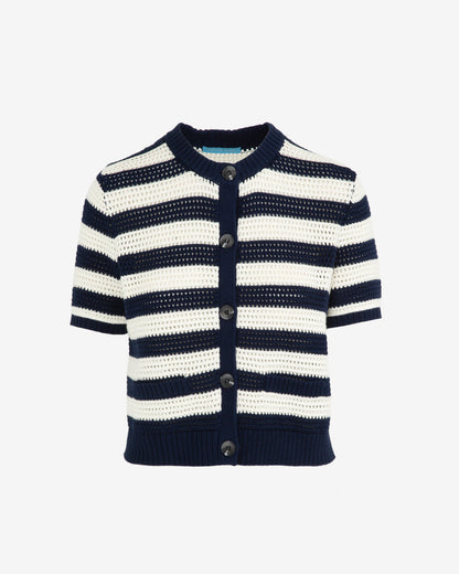 Blue & White SS Cardigan | Draper James Top Pick