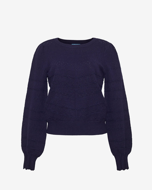 Long-Sleeve Pointelle Sweater in Blush | Draper James Best Price
