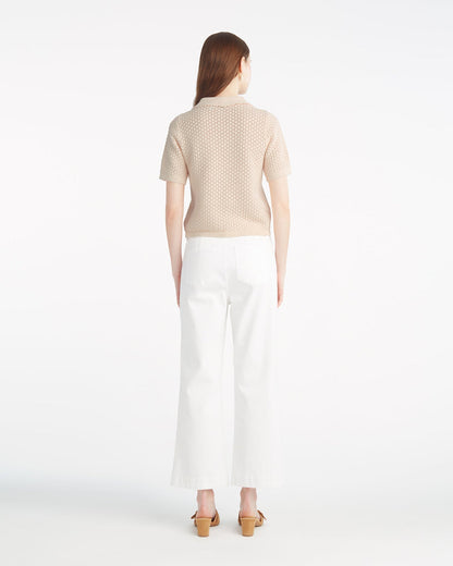 Sweater Polo with Scalloped Collar | Draper James Recommended