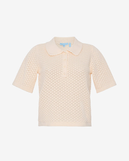 Sweater Polo with Scalloped Collar | Draper James Recommended