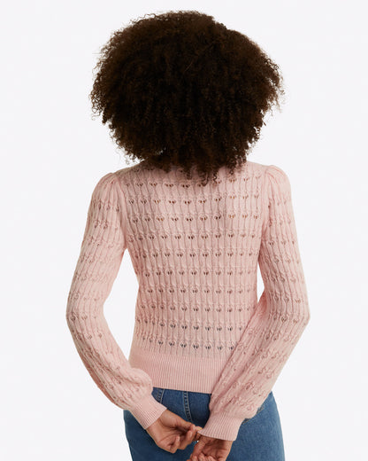 Puff Sleeve Sweater in Pointelle Knit | Draper James Best Price