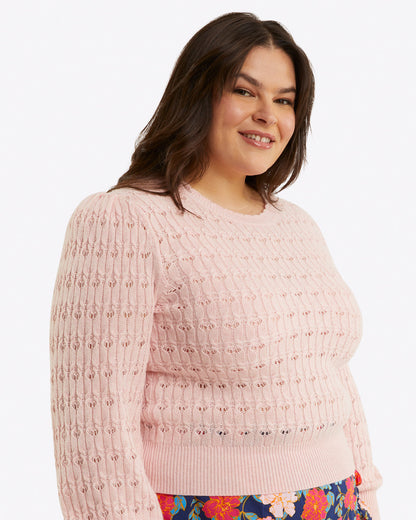 Puff Sleeve Sweater in Pointelle Knit | Draper James Best Price
