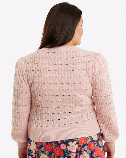 Puff Sleeve Sweater in Pointelle Knit | Draper James Best Price