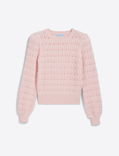 Puff Sleeve Sweater in Pointelle Knit | Draper James Best Price