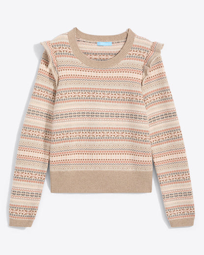 Fairisle Flutter Sleeve Sweater | Draper James Classic