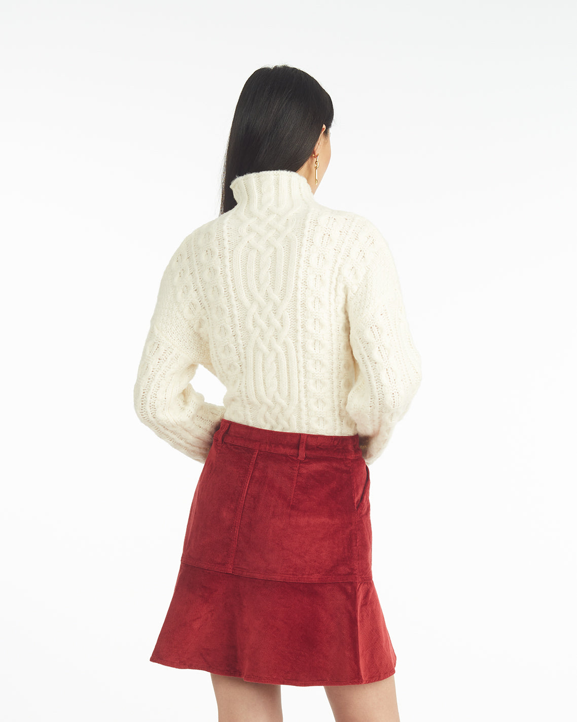 Oversized Cable Funnel Neck Sweater – Alternate | Draper James Best Price