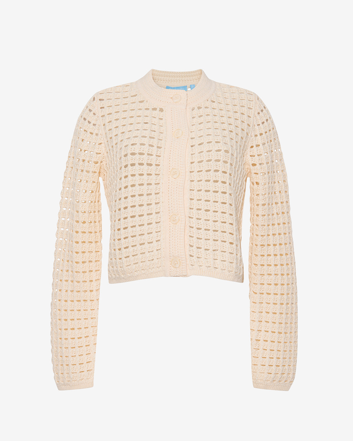 Crochet Sweater Cardigan in Beige | Draper James Essential