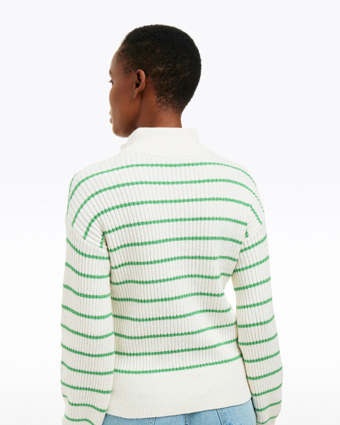 Striped Button Front Sweater | Draper James Premium