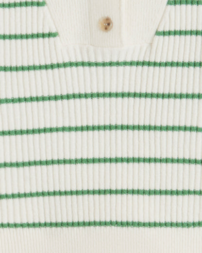 Striped Button Front Sweater | Draper James Premium