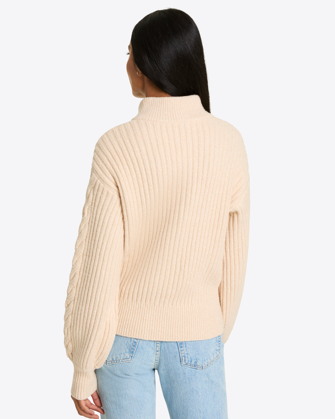 Quarter Zip Cableknit Sweater | Draper James Premium