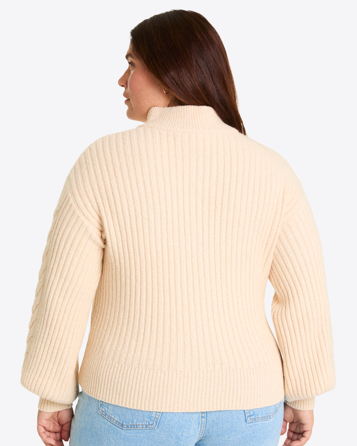 Quarter Zip Cableknit Sweater | Draper James Premium