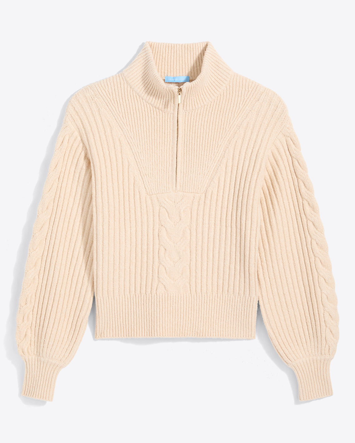 Quarter Zip Cableknit Sweater | Draper James Premium