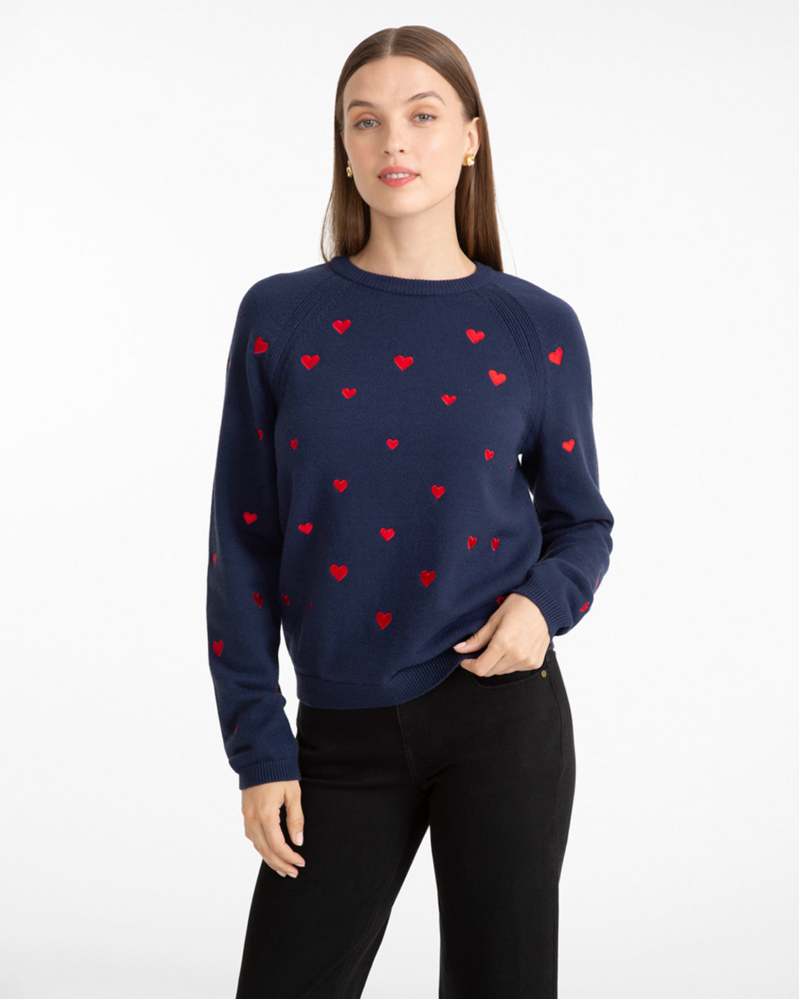 Ditsy Heart Crewneck Sweater | Draper James Smart Buy