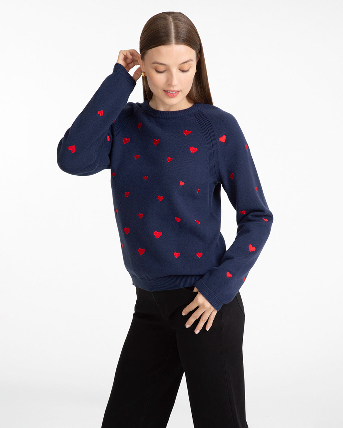 Ditsy Heart Crewneck Sweater | Draper James Smart Buy