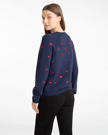 Ditsy Heart Crewneck Sweater | Draper James Smart Buy