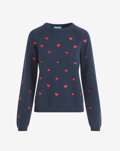 Ditsy Heart Crewneck Sweater | Draper James Smart Buy