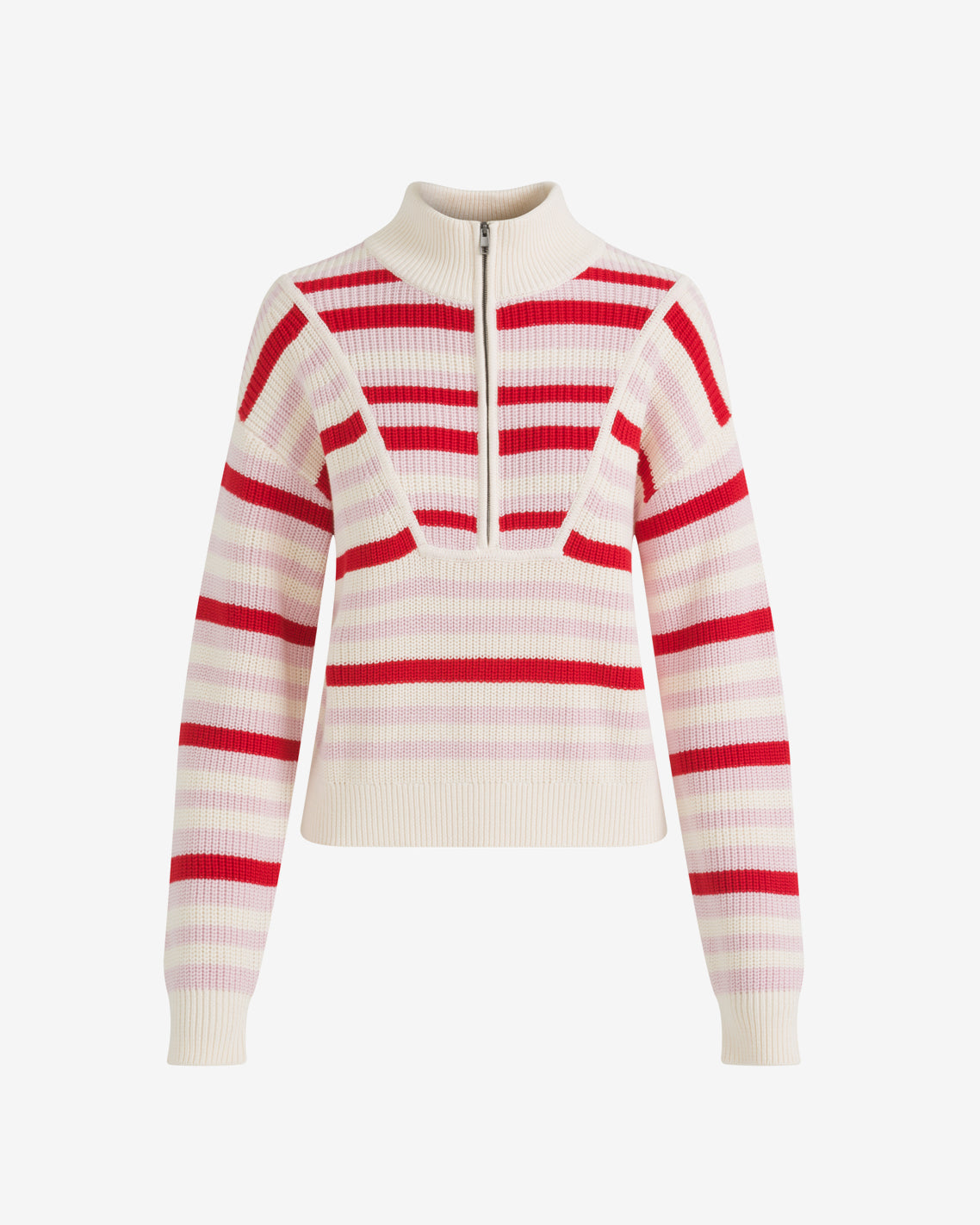 Quarter Zip Sweater in Mixed Stripe | Draper James Great Value