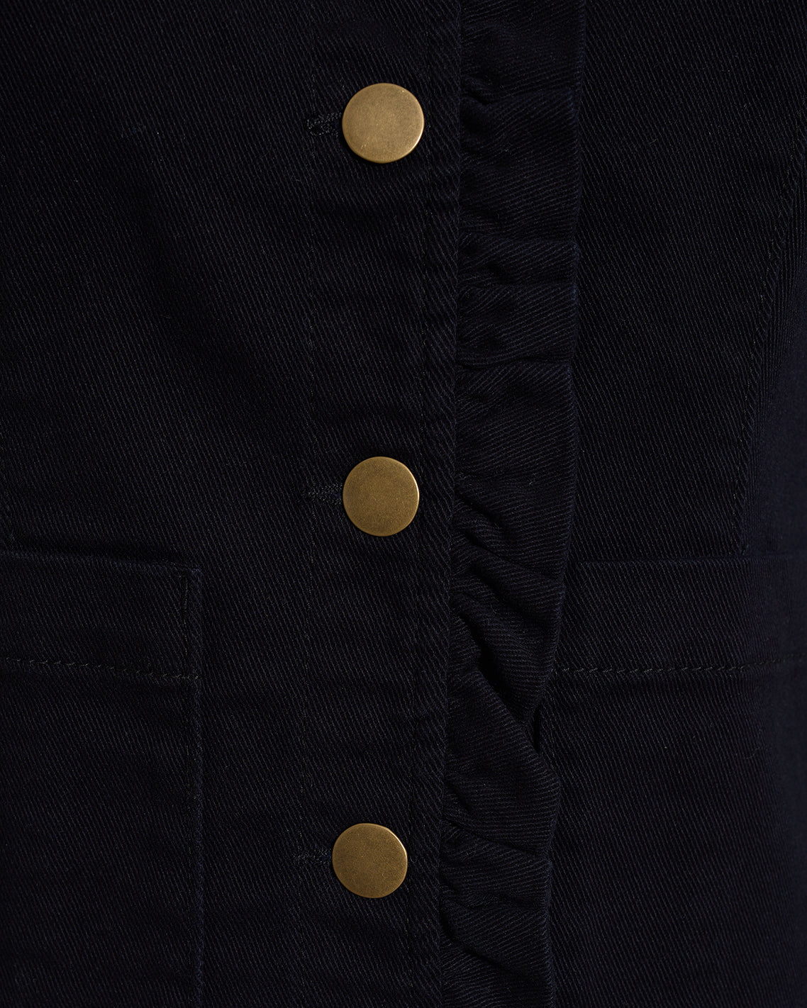 Ruffle Denim Jacket – Light Wash | Draper James Value