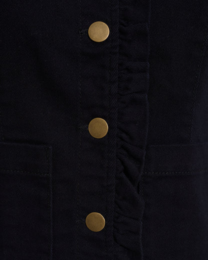 Ruffle Denim Jacket – Light Wash | Draper James Value
