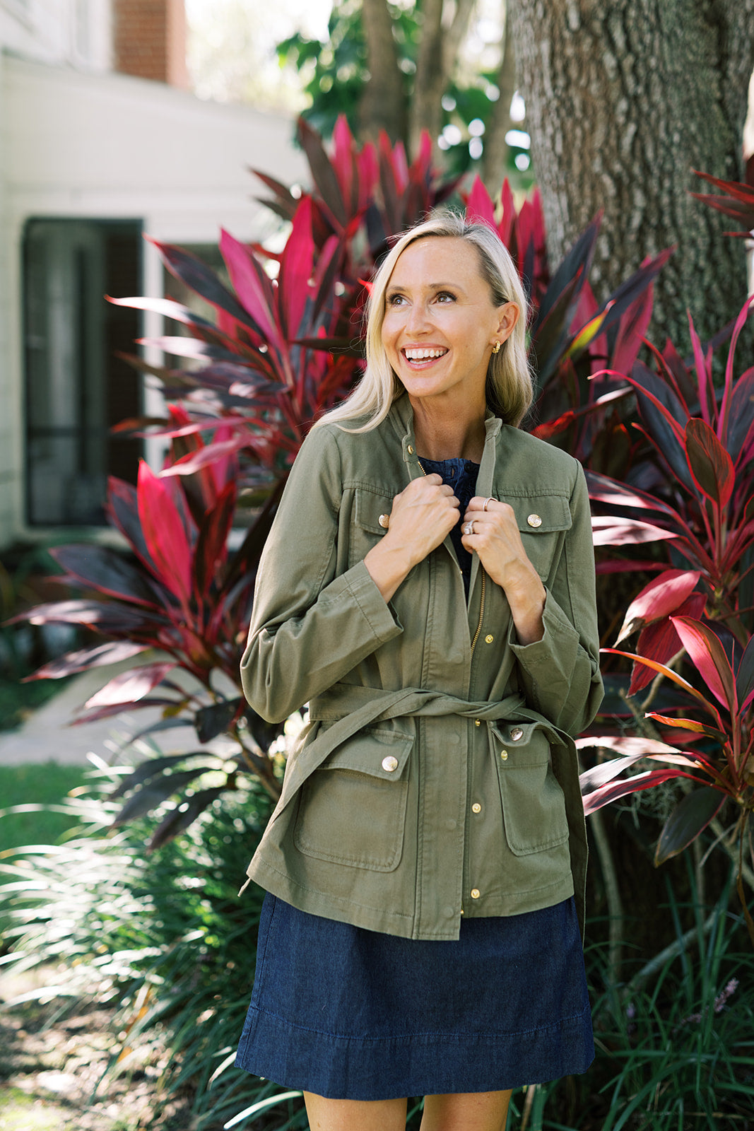 Field Jacket in Green Twill | Draper James Quality