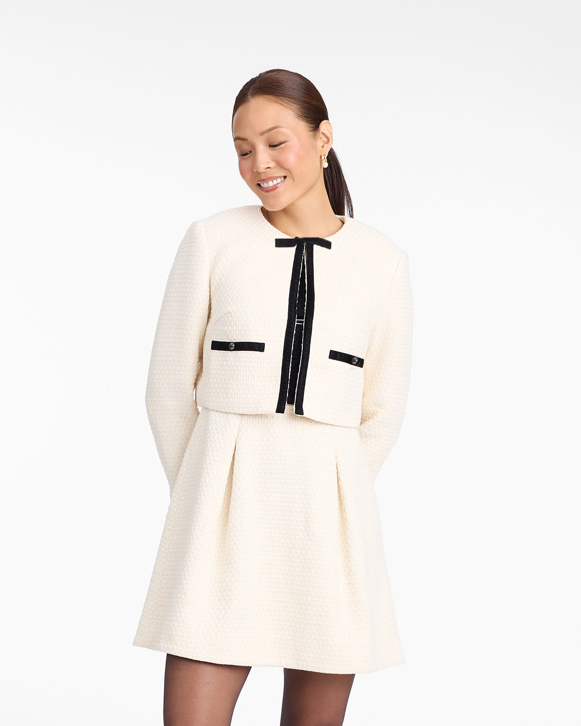 Tweed Jacket in Vanilla | Draper James Best Price