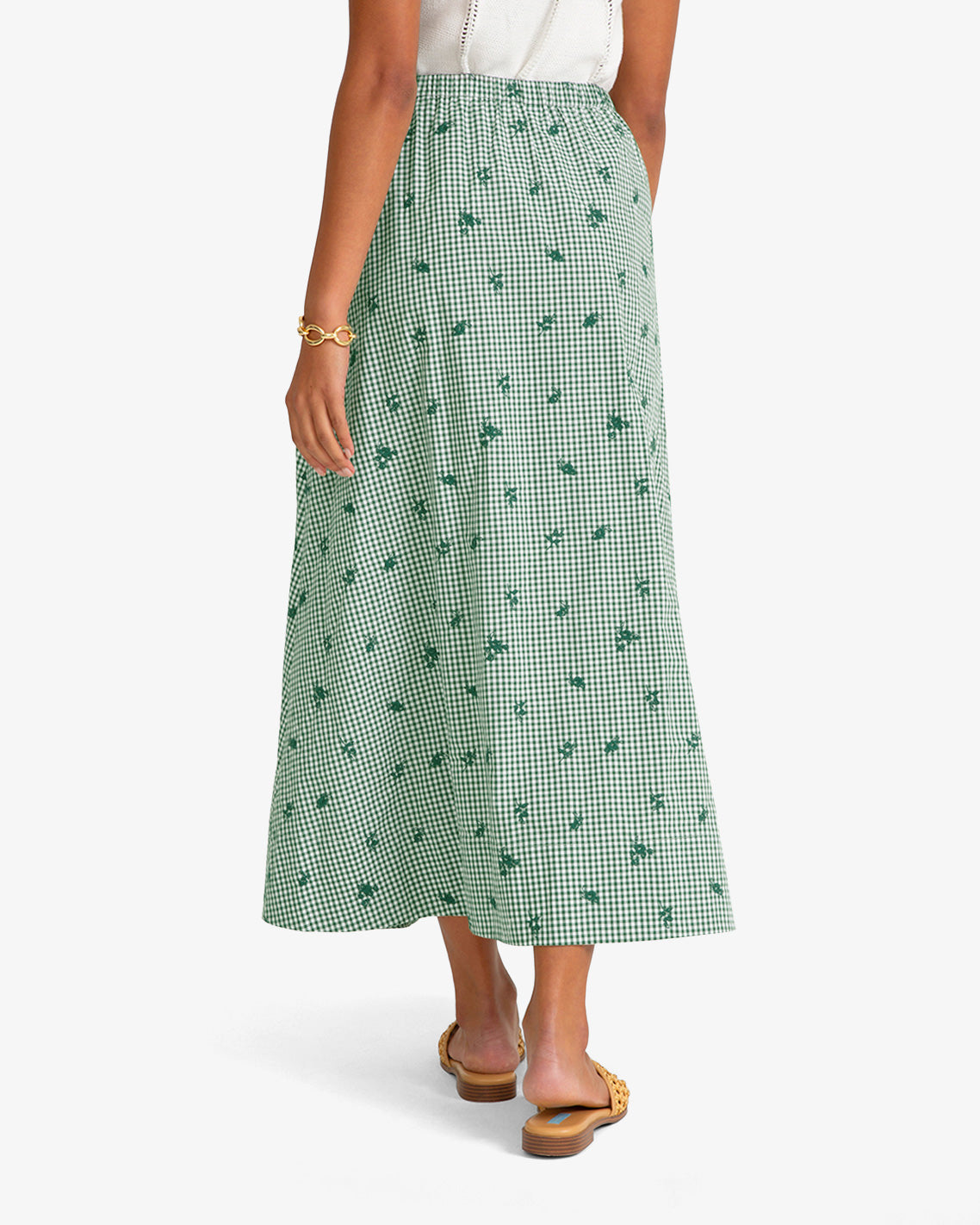 Midi Skirt in Green Gingham | Draper James Popular