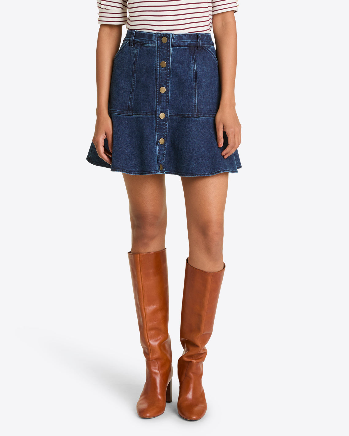 Button Front Denim Skirt | Draper James Essential