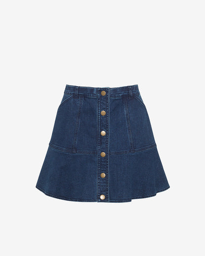 Button Front Denim Skirt | Draper James Essential