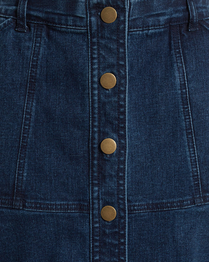 Button Front Denim Skirt | Draper James Essential