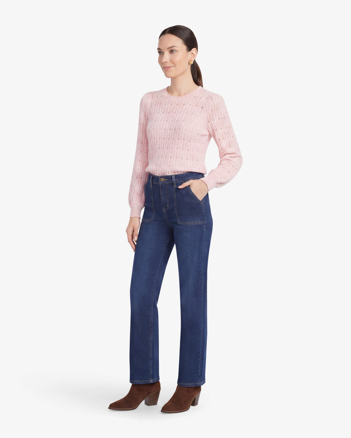 Wide Leg Denim in Dark Wash | Draper James Signature