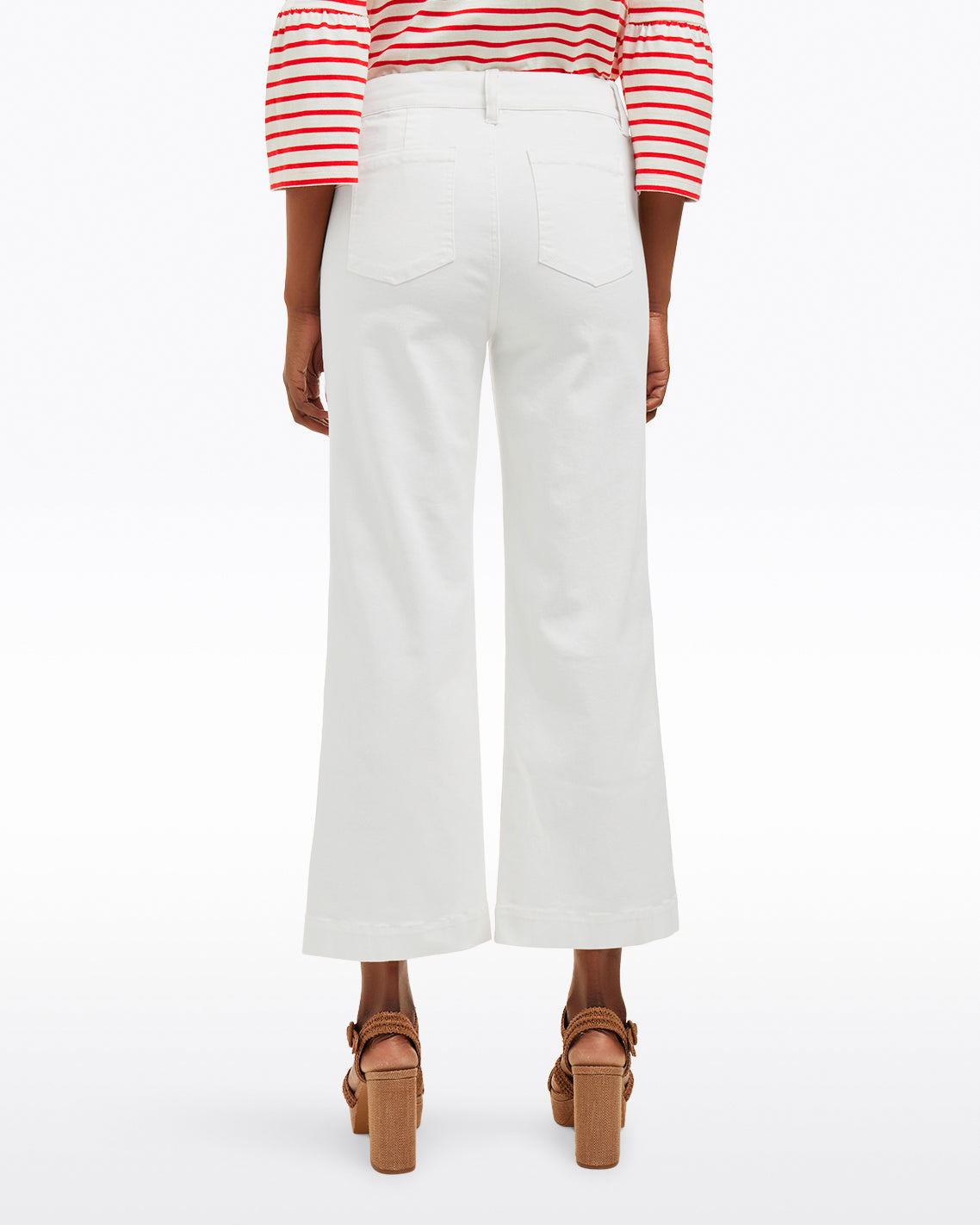 Wide Leg Jeans in White Denim | Draper James Discount