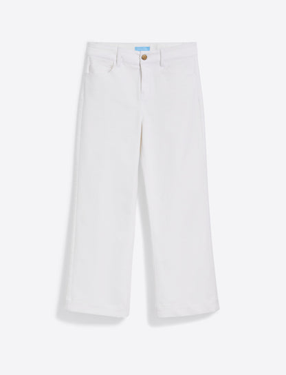 Wide Leg Jeans in White Denim | Draper James Discount